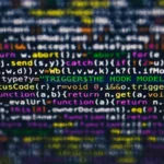 Programmer code on a screen