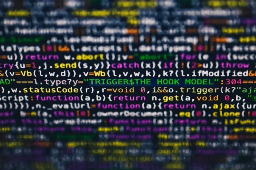 Programmer code on a screen