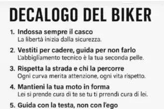 Il decalogo del biker