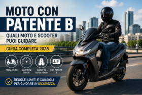 Guida completa 2026 per moto e scooter guidabili con patente B, fino a 125 cc e 11 kW, anche in autostrada
