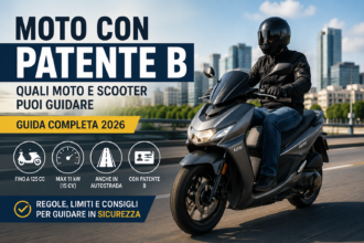 Guida completa 2026 per moto e scooter guidabili con patente B, fino a 125 cc e 11 kW, anche in autostrada